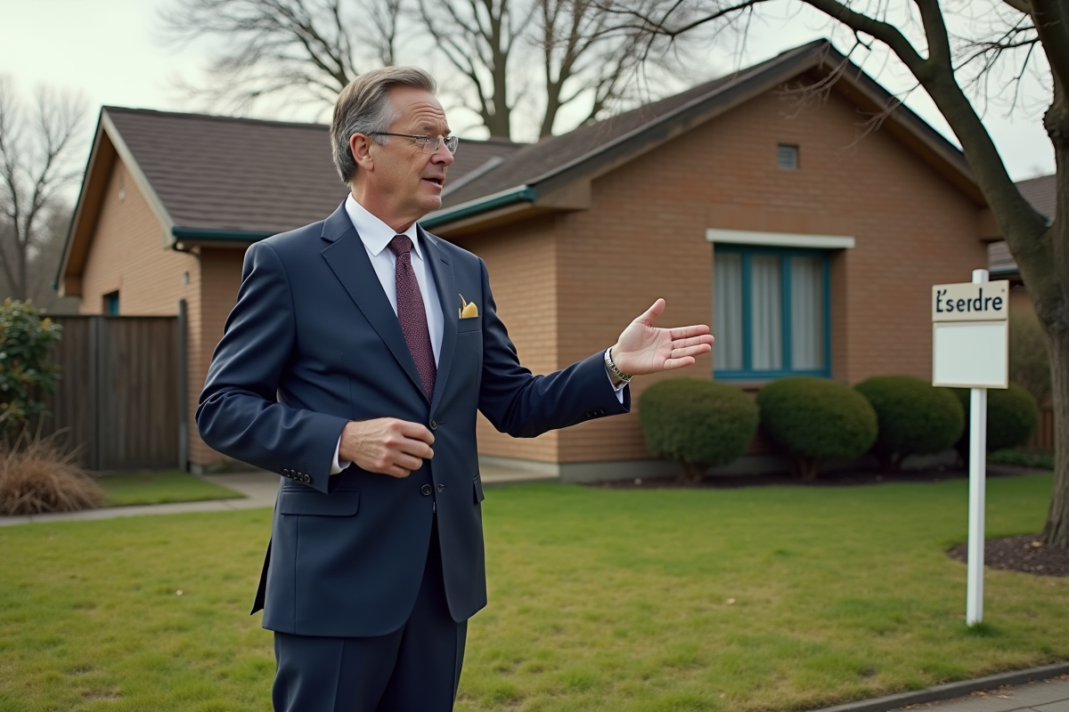 Agent immobilier expliquant l