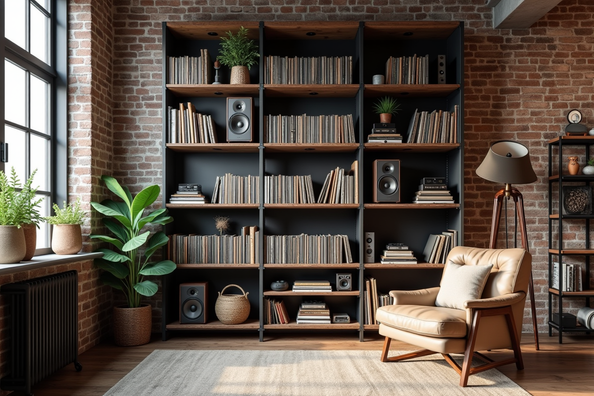 étagères vinyles
